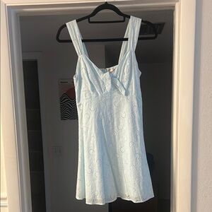 Light Blue Embroidered Dress